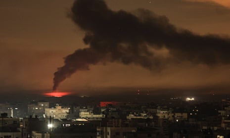 Smoke billows from Khan Younis, southern Gaza, on Saturday amid the continuing Israeli bombardment
